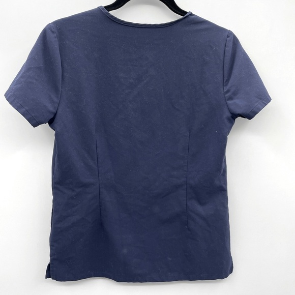 Figs technical blue short sleeve scrub top - Picture 3 of 7